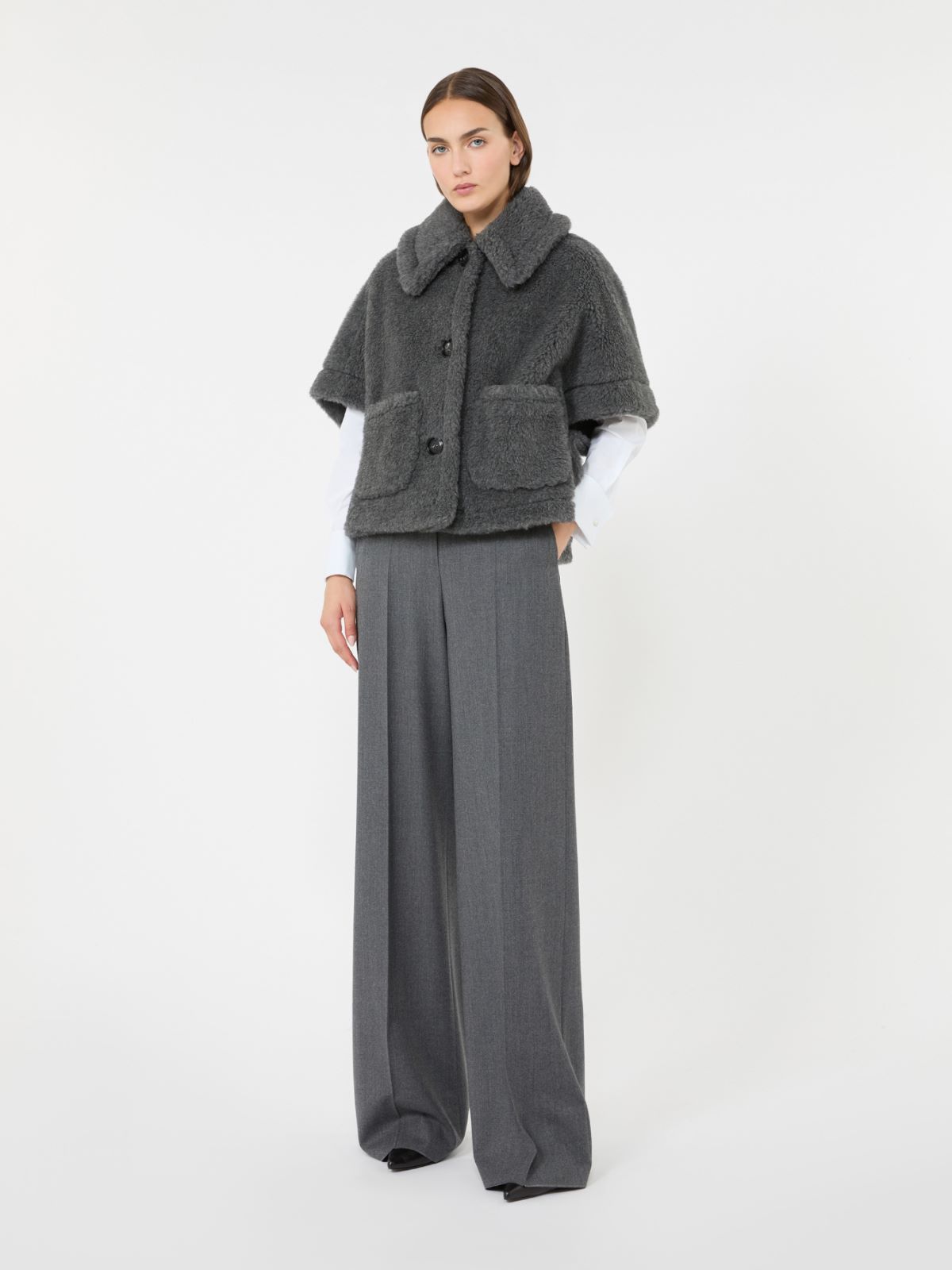 뉴테르초 버진울 케이프 - MEDIUM GREY - Max Mara