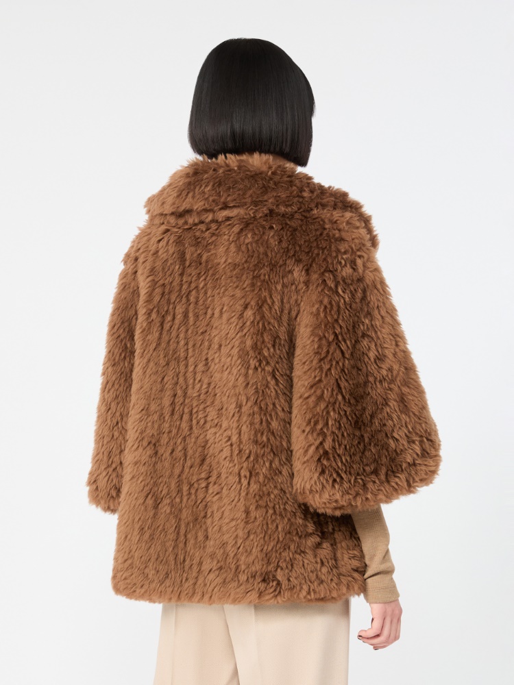 Wool cape with a soft texture - BROWN - Max Mara - 3
