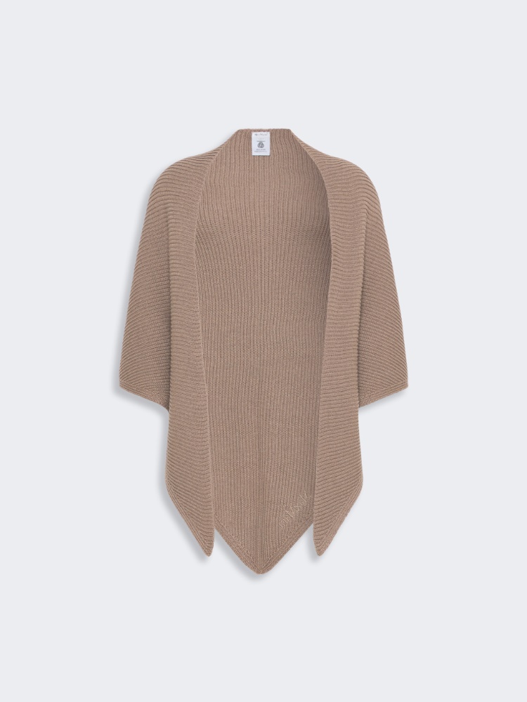 Wool knit oversized shawl - TOBACCO - Max Mara - 5