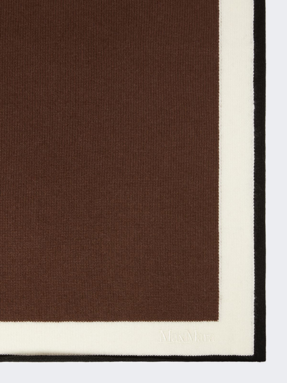 Cashmere yarn oversized foulard - BROWN - Max Mara - 2