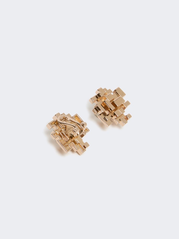 Metallic earrings - BRONZE - Max Mara - 2