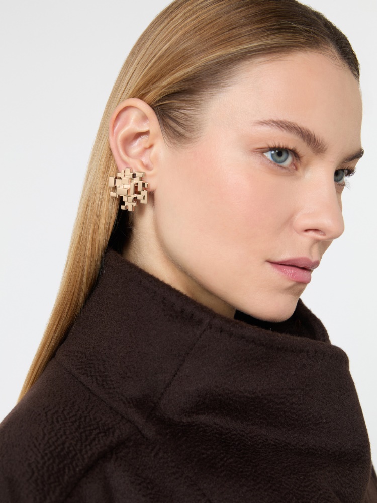 Metallic earrings - BRONZE