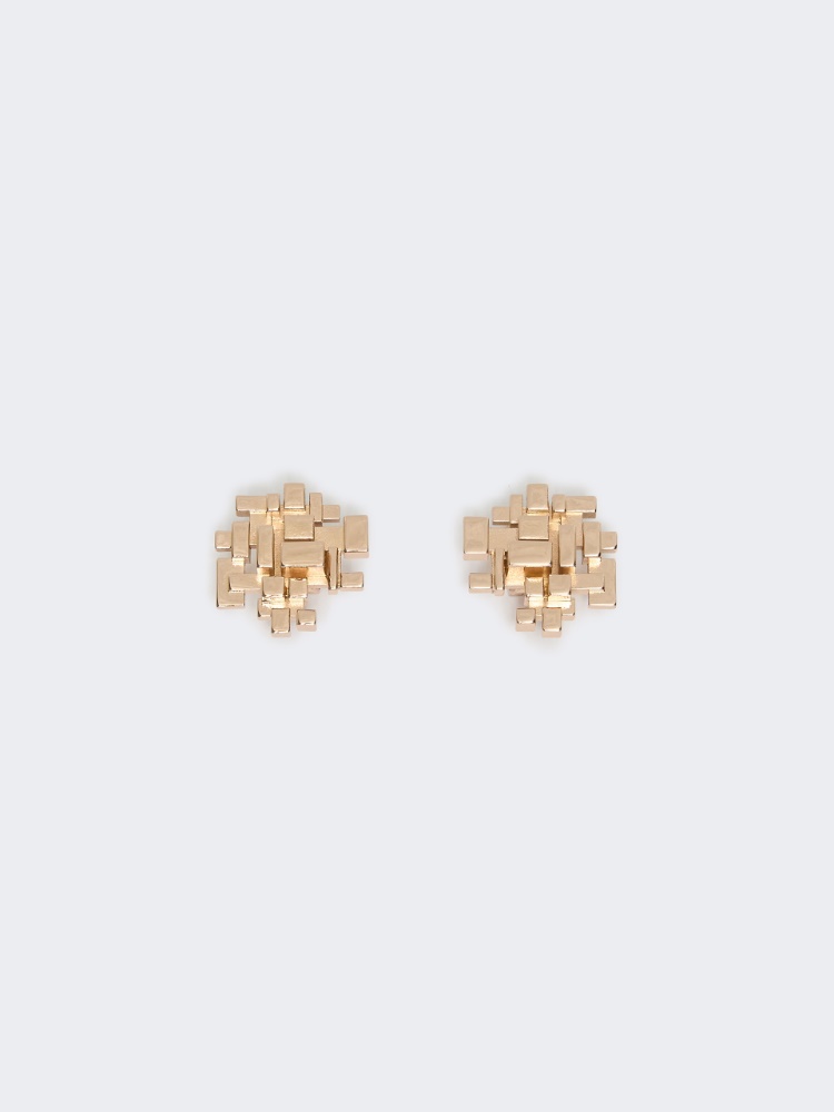 Metallic earrings - BRONZE
