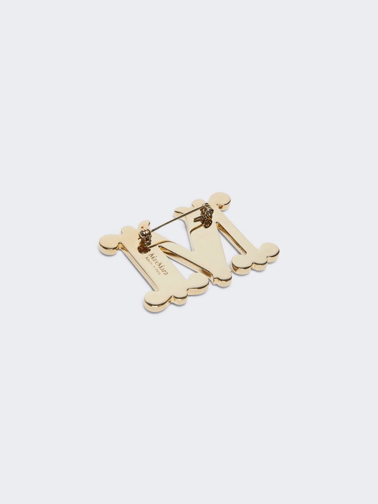 Crystal-adorned Monogram brooch - OPTICAL WHITE - 3