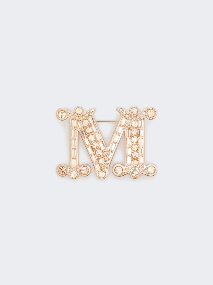 Spilla Monogram con cristalli - ROSA