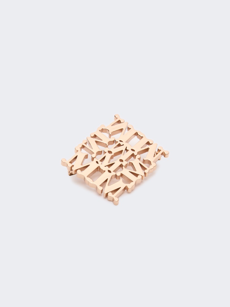 MaxMonogram metal brooch - BRONZE - Max Mara - 2