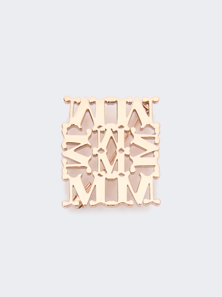 MaxMonogram metal brooch - BRONZE
