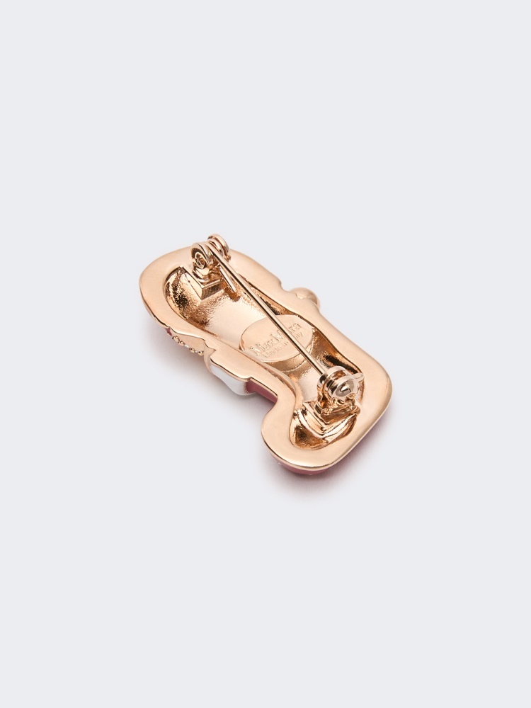 Metal teddy bear brooch - RED - Max Mara - 3