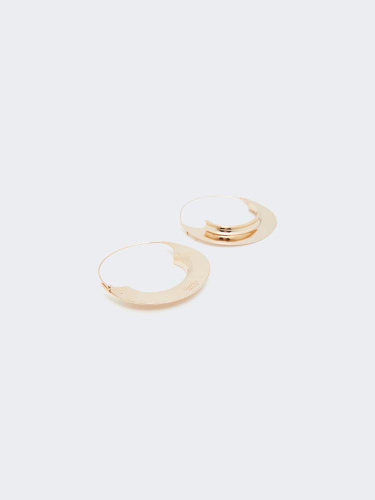 Metallic hoop earrings - BRONZE - 2