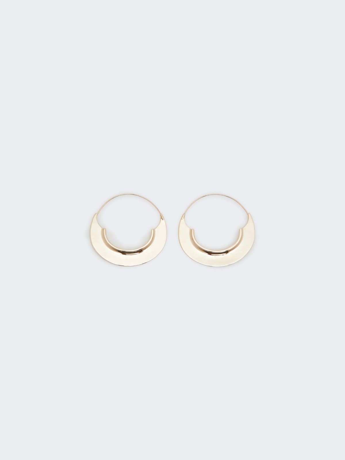 Metallic hoop earrings + BRONZE - Max Mara