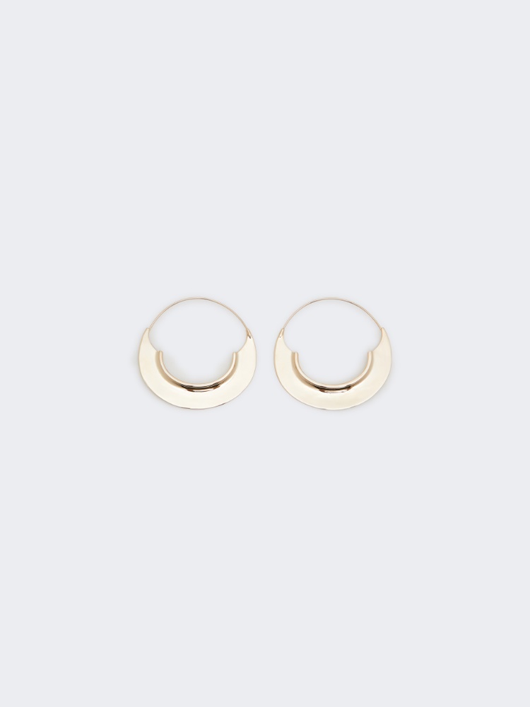 Metallic hoop earrings - BRONZE