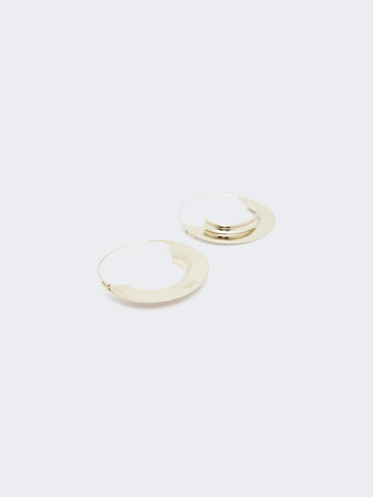 Metallic hoop earrings - SILVER - 2