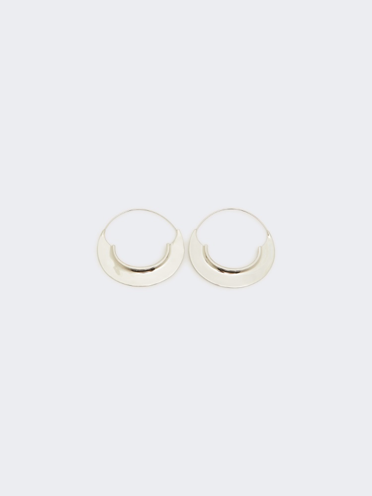 Metallic hoop earrings - SILVER