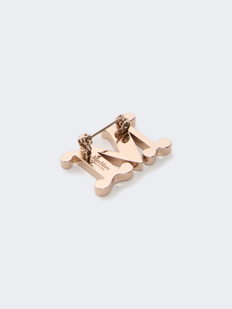 Monogram brooch with crystals - CAMEL - Max Mara - 2