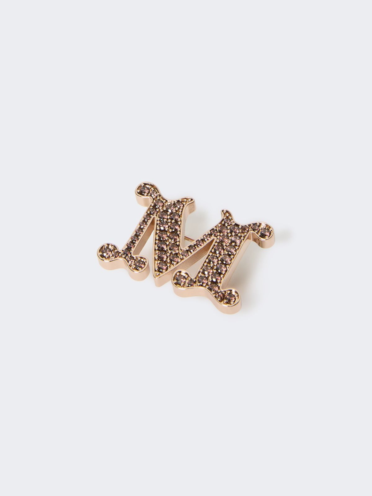 Monogram brooch with crystals - CAMEL - Max Mara - 3