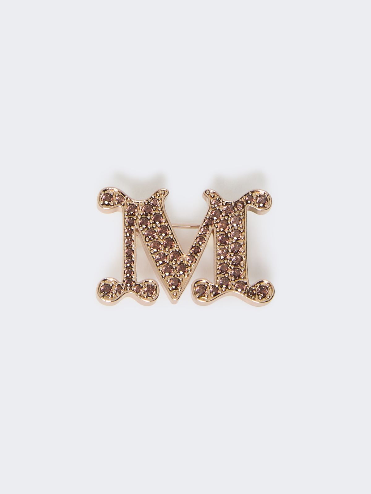 Monogram brooch with crystals - CAMEL - Max Mara