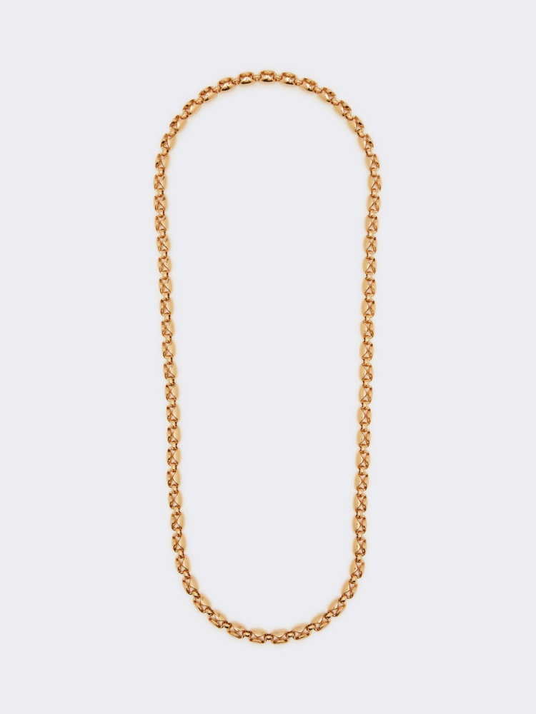 Long metallic necklace - BRONZE
