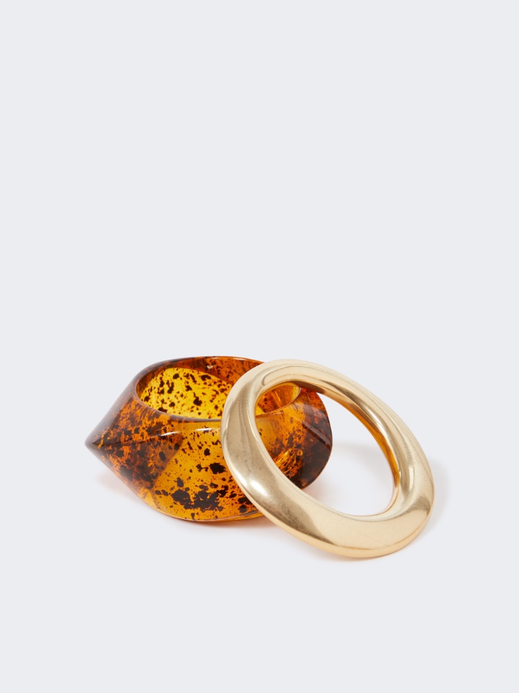 Resin bracelet set - GOLD - 2