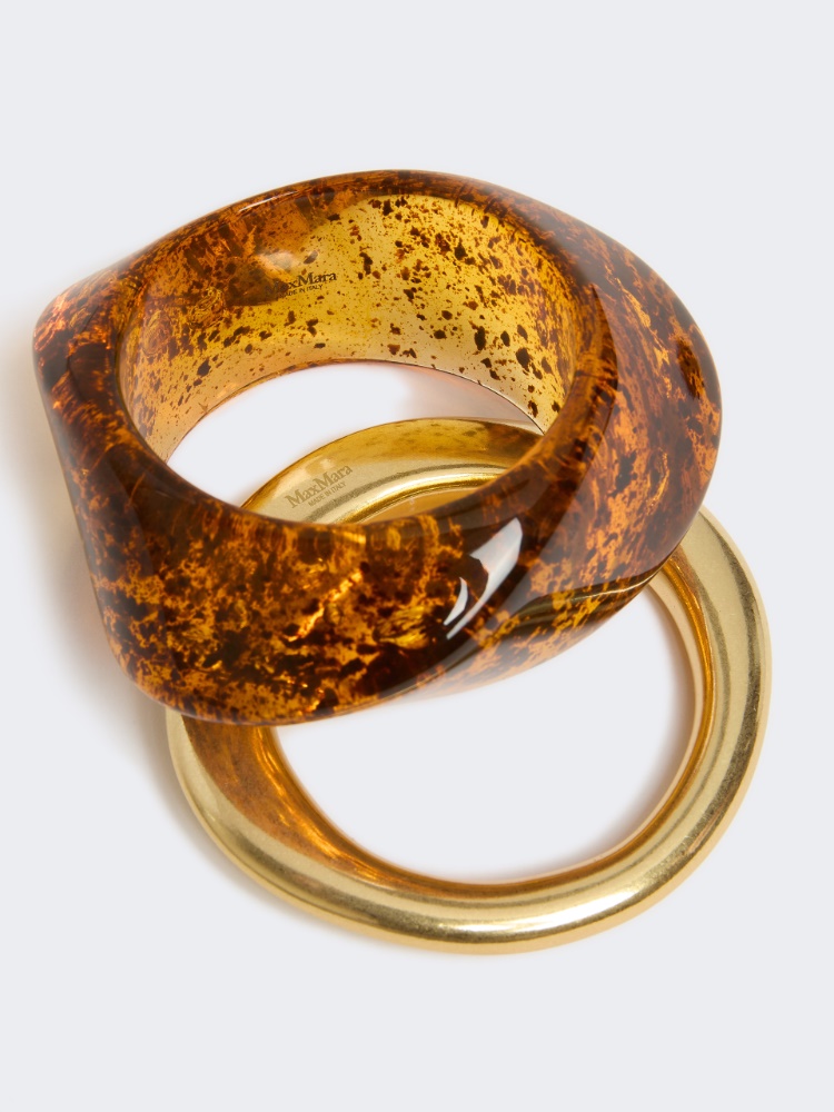 Resin bracelet set - GOLD - 3
