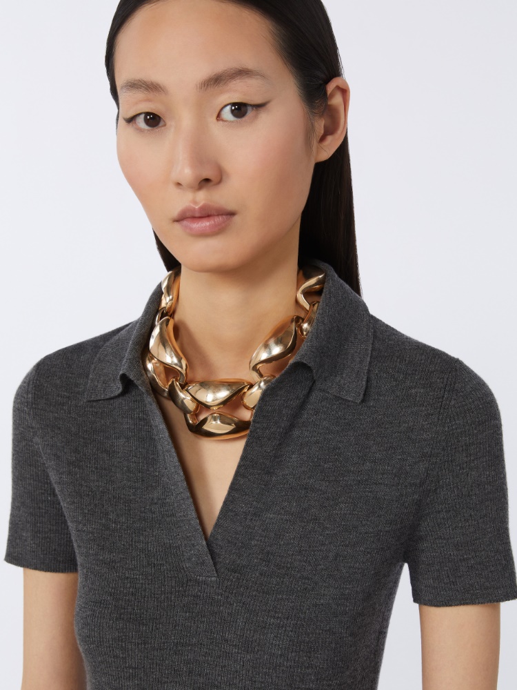 Bold metal necklace - BRONZE