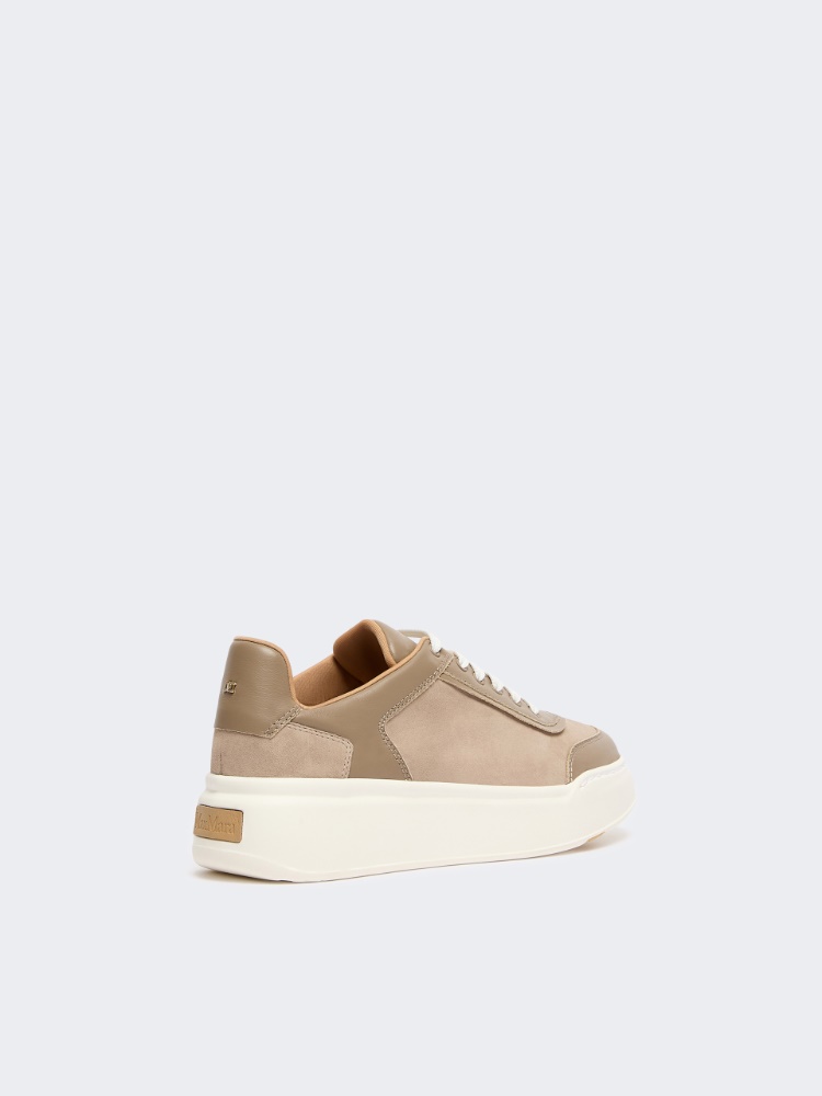 Miejskie sneakersy zamszowe - ŚREDNIOSZARY - Max Mara - 3
