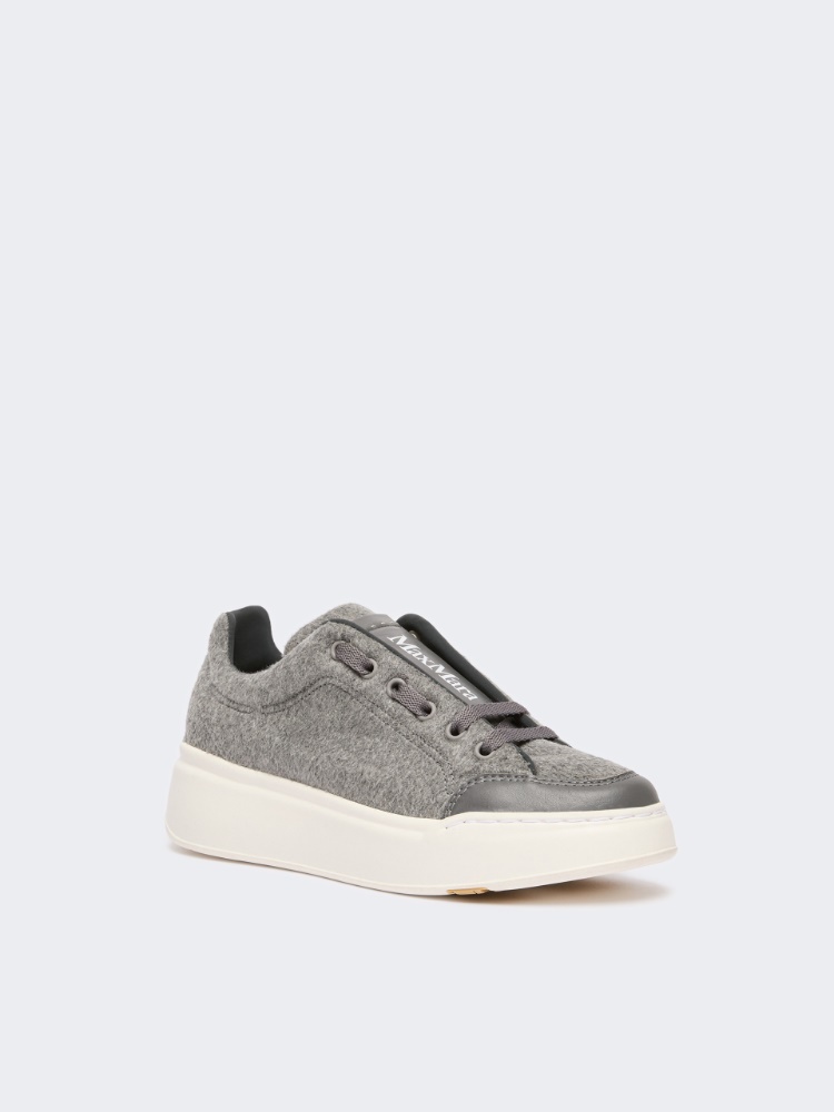 Sneaker aus wasserabweisendem Kaschmir - DUNKELGRAU - Max Mara - 2
