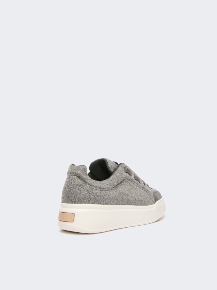Sneaker aus wasserabweisendem Kaschmir - DUNKELGRAU - Max Mara - 3