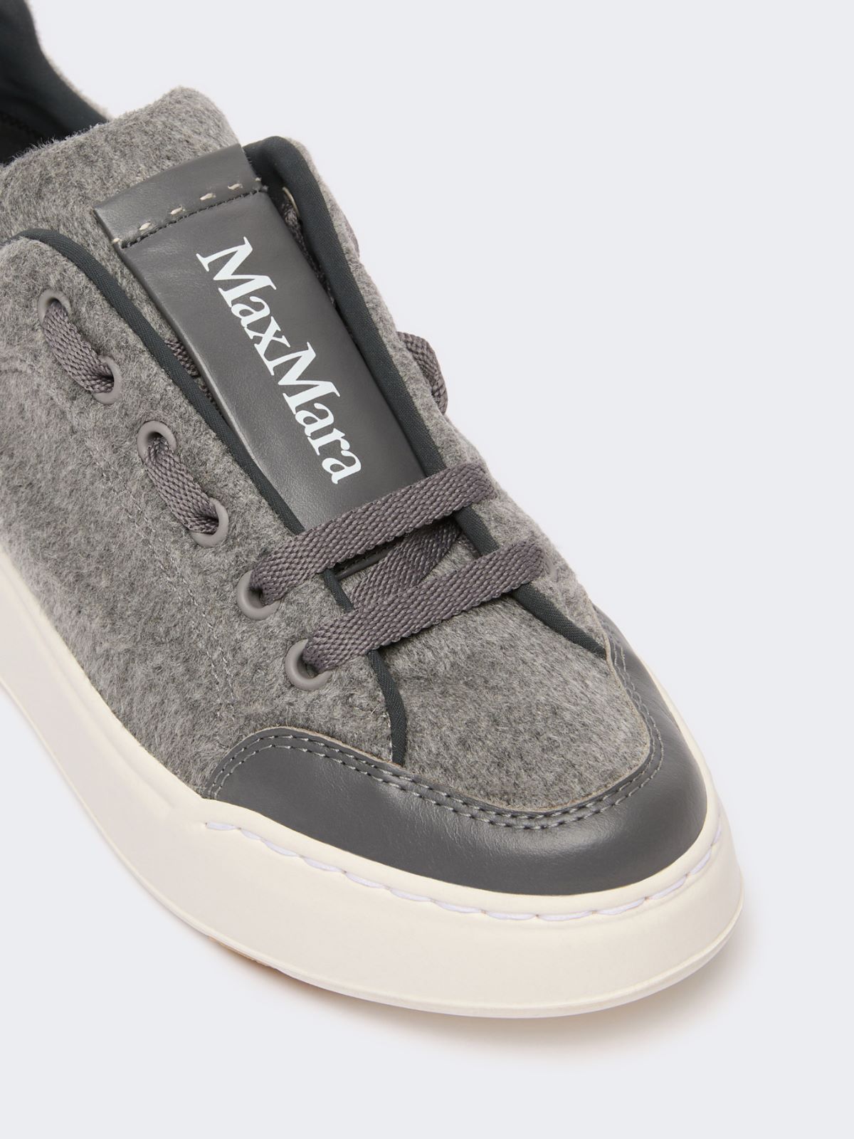 Sneaker aus wasserabweisendem Kaschmir - DUNKELGRAU - Max Mara - 4