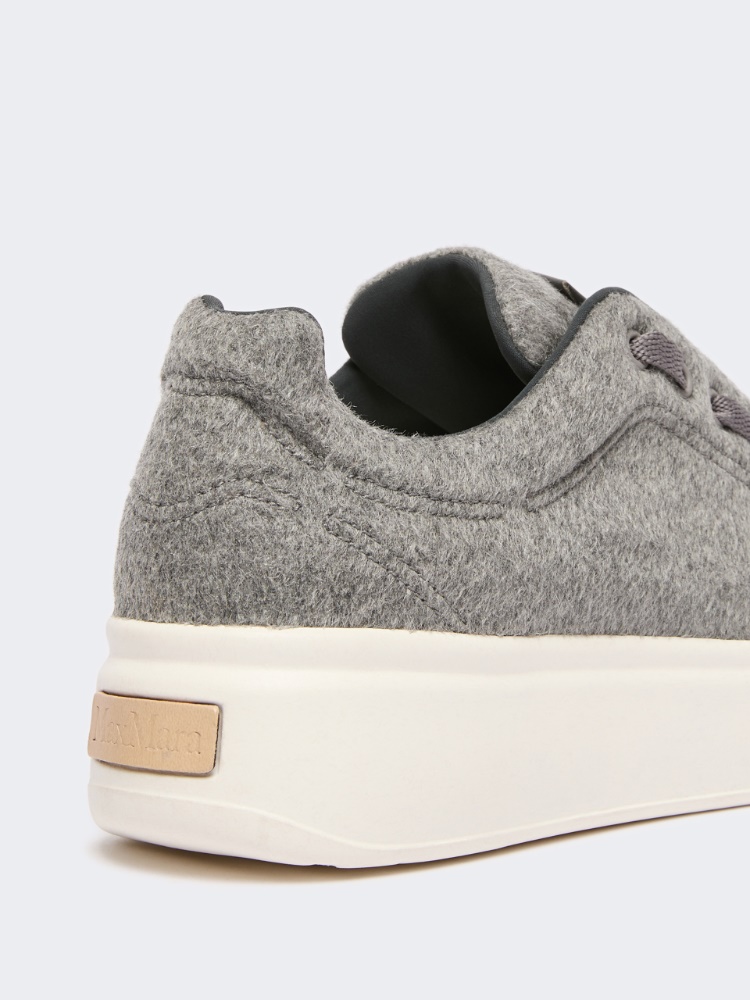 Sneaker aus wasserabweisendem Kaschmir - DUNKELGRAU - Max Mara - 5