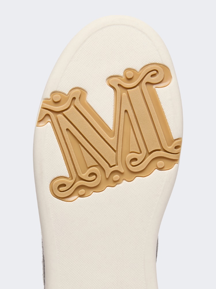 Sneaker aus wasserabweisendem Kaschmir - DUNKELGRAU - Max Mara - 6