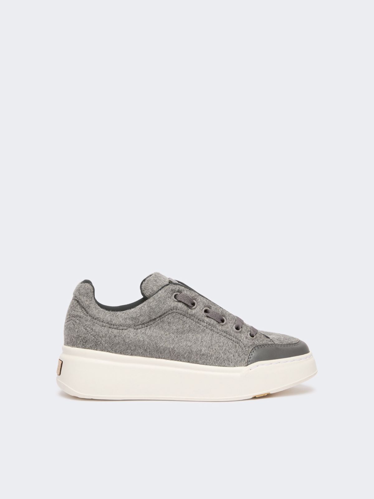 Sneaker aus wasserabweisendem Kaschmir - DUNKELGRAU - Max Mara
