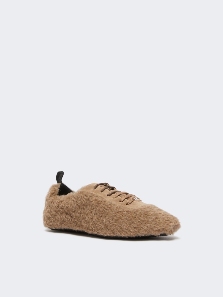 Alpaca and cashmere Teddy trainers - BEIGE GOLDEN - Max Mara - 2