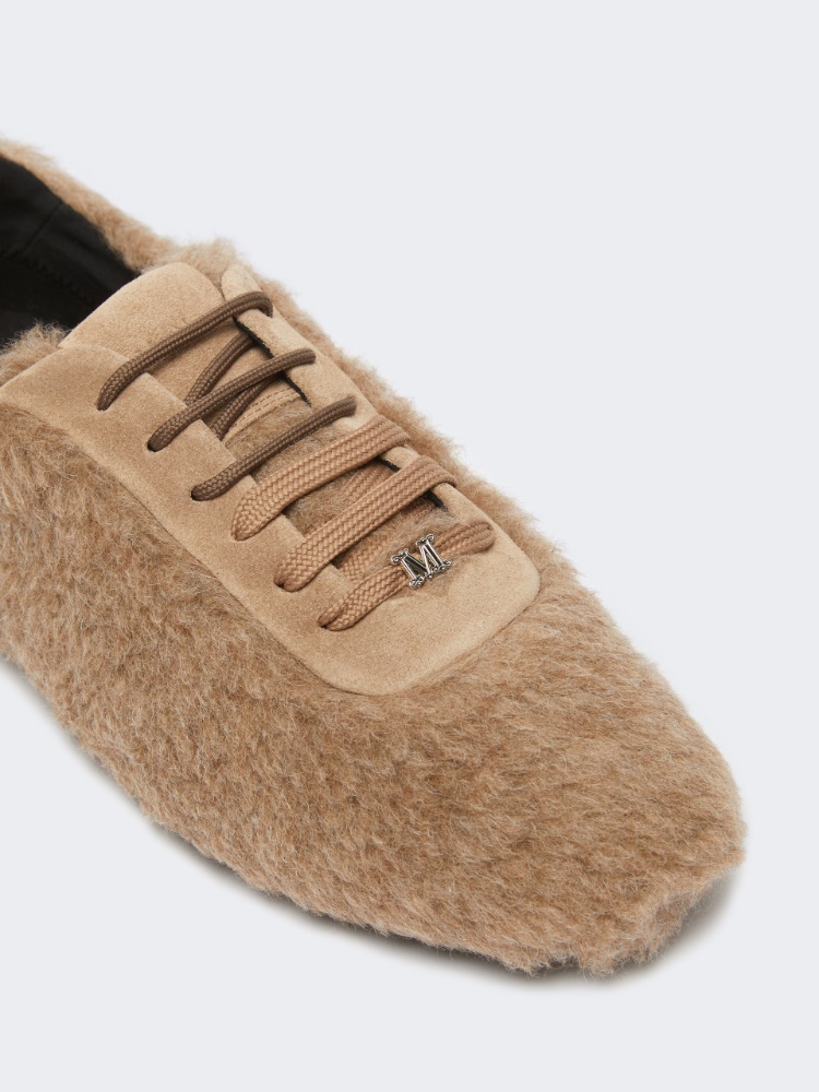 Alpaca and cashmere Teddy trainers - BEIGE GOLDEN - Max Mara - 4