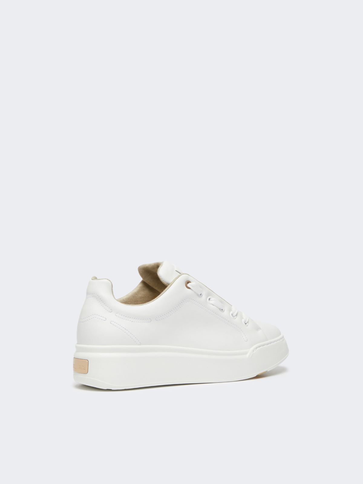 Leather sneakers - OPTICAL WHITE - Max Mara - 3