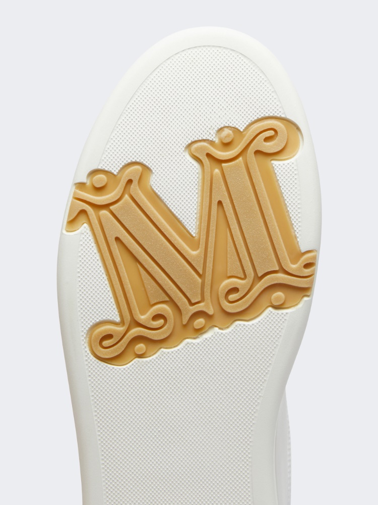 Sneaker aus Leder - WEISS - 5