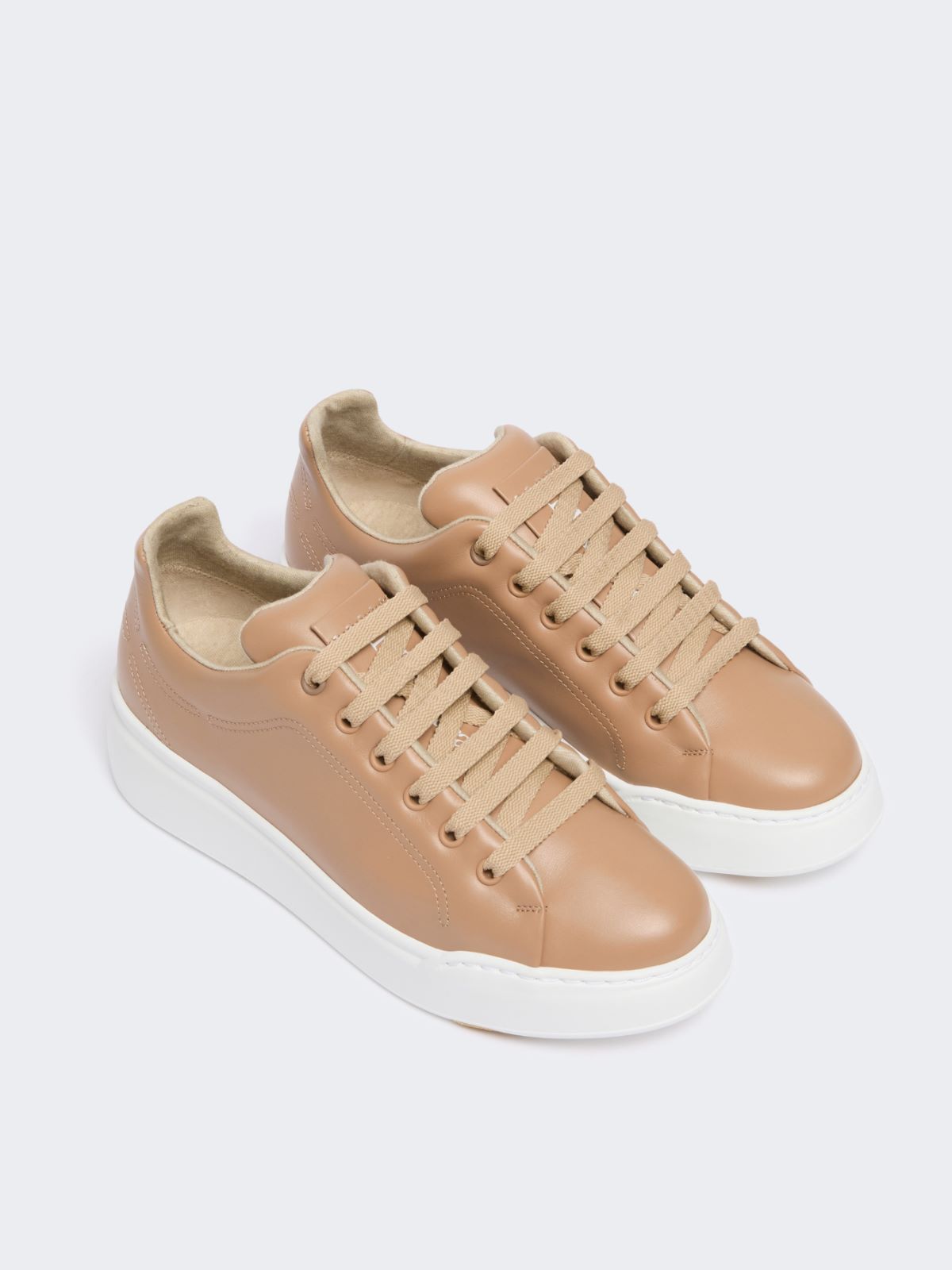 Leather sneakers - IVORY - Max Mara - 4