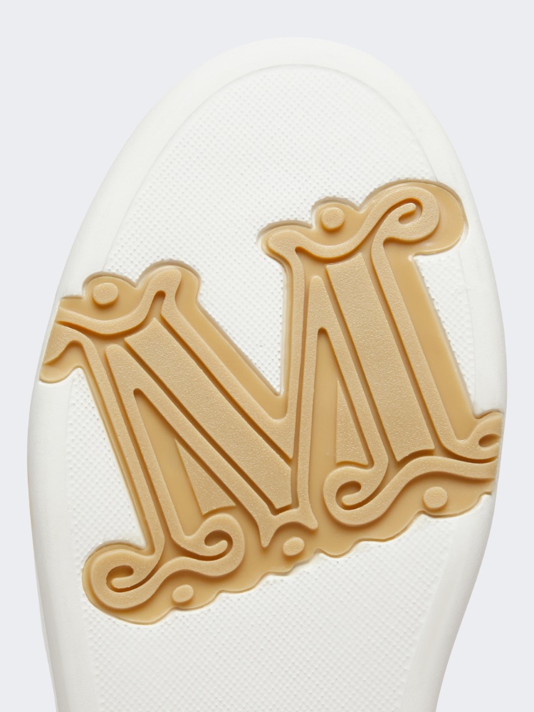 Suede and Teddy fabric trainers - CAMEL - 5