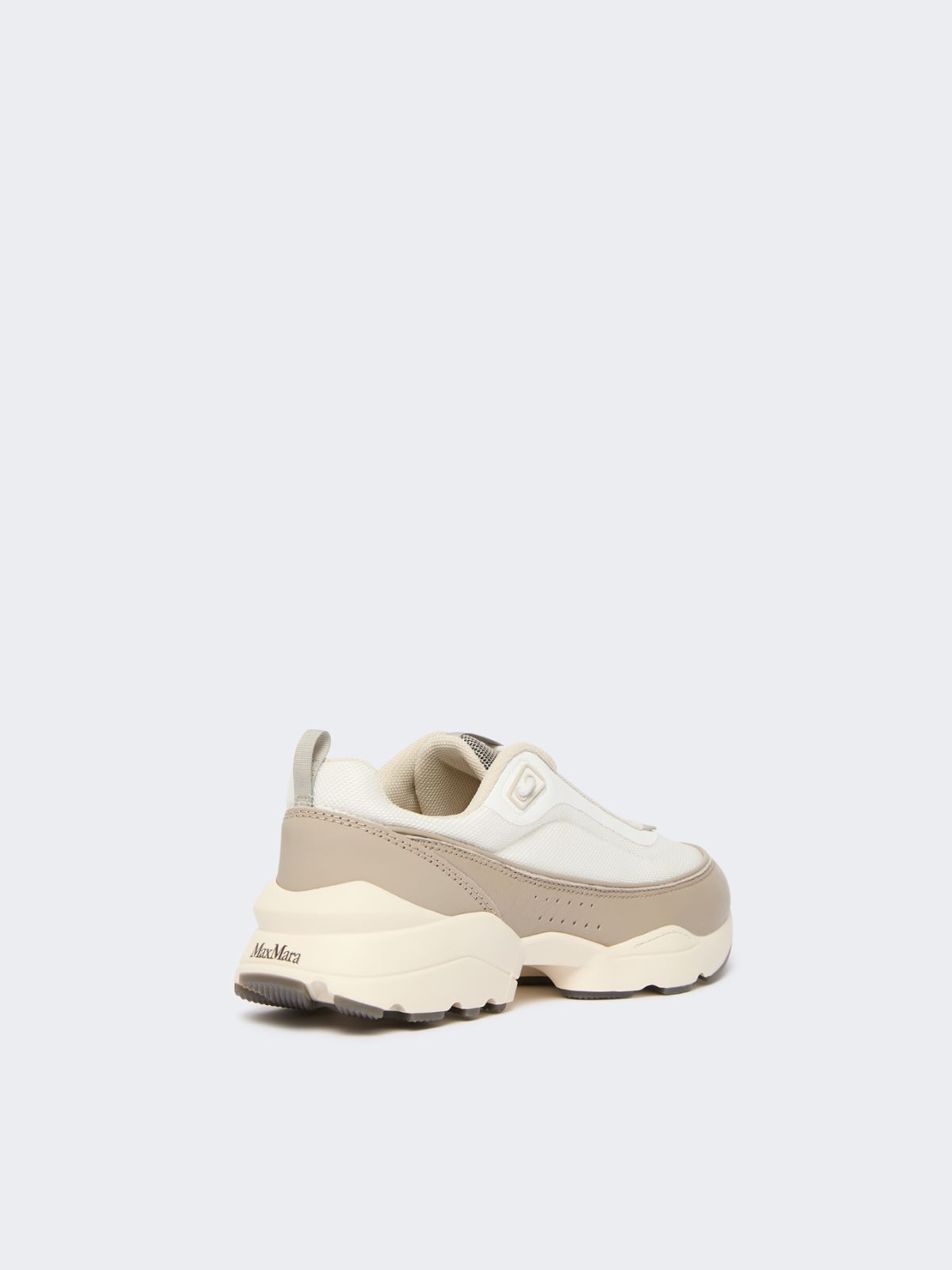 Running shoes in technical fabric and leather - BEIGE - Max Mara - 3