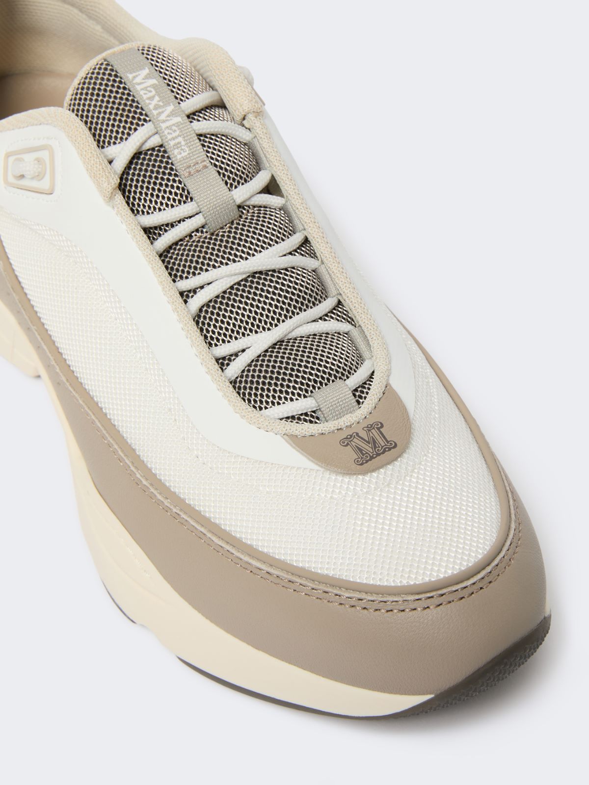 Running shoes in technical fabric and leather - BEIGE - Max Mara - 4
