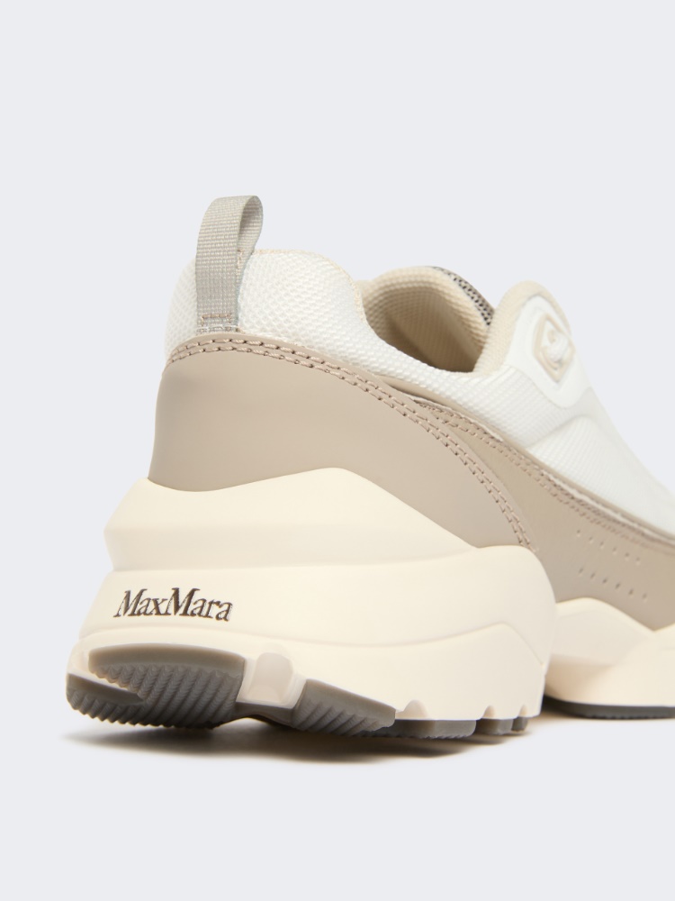 Running shoes in technical fabric and leather - BEIGE - Max Mara - 5