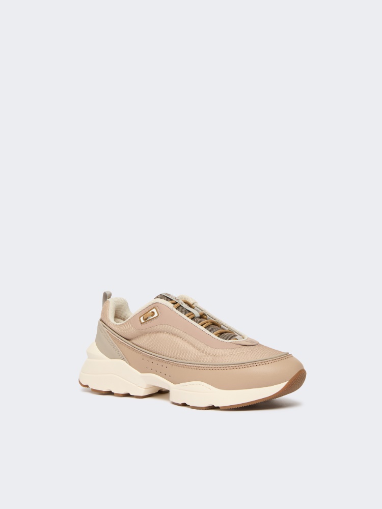 Running shoes in technical fabric and leather - CAMEL - Max Mara - 2