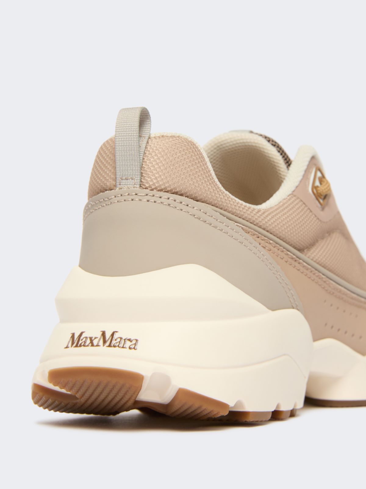 Running shoes in technical fabric and leather - CAMEL - Max Mara - 5