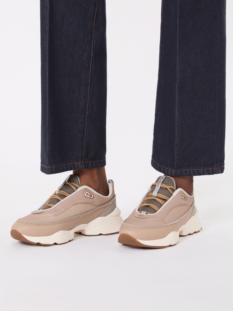 Running shoes in technical fabric and leather - CAMEL - Max Mara - 7