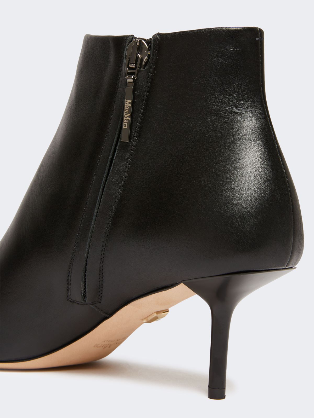 Smooth leather ankle boots - BLACK - Max Mara - 4