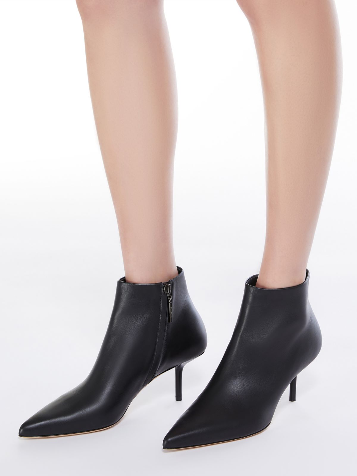 Smooth leather ankle boots - BLACK - Max Mara - 5