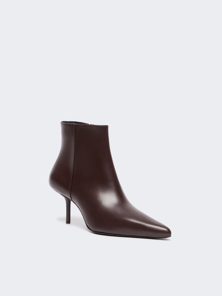 Bottines en cuir lisse - BORDEAUX - Max Mara - 2