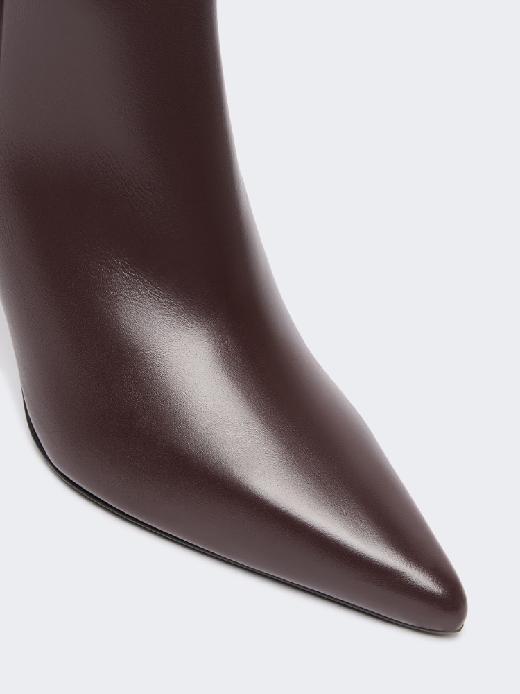 Bottines en cuir lisse - BORDEAUX - Max Mara - 4