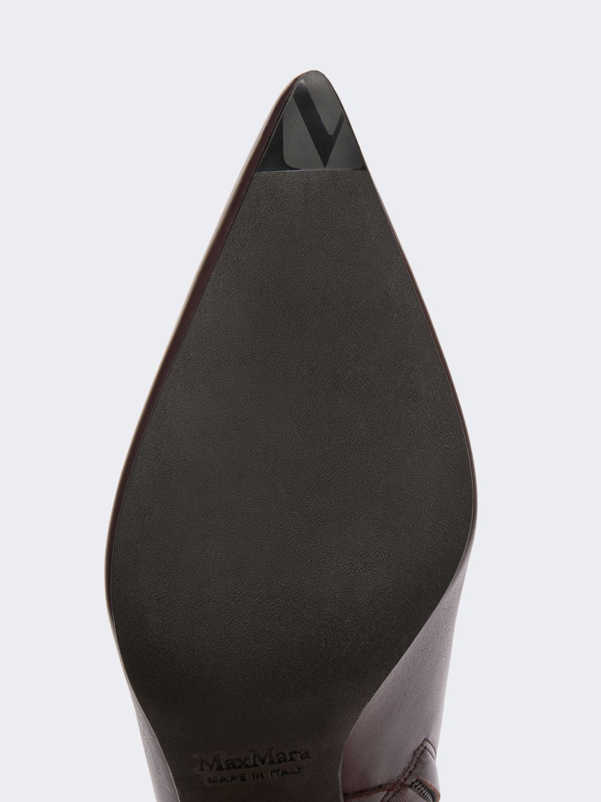 Bottines en cuir lisse - BORDEAUX - Max Mara - 6