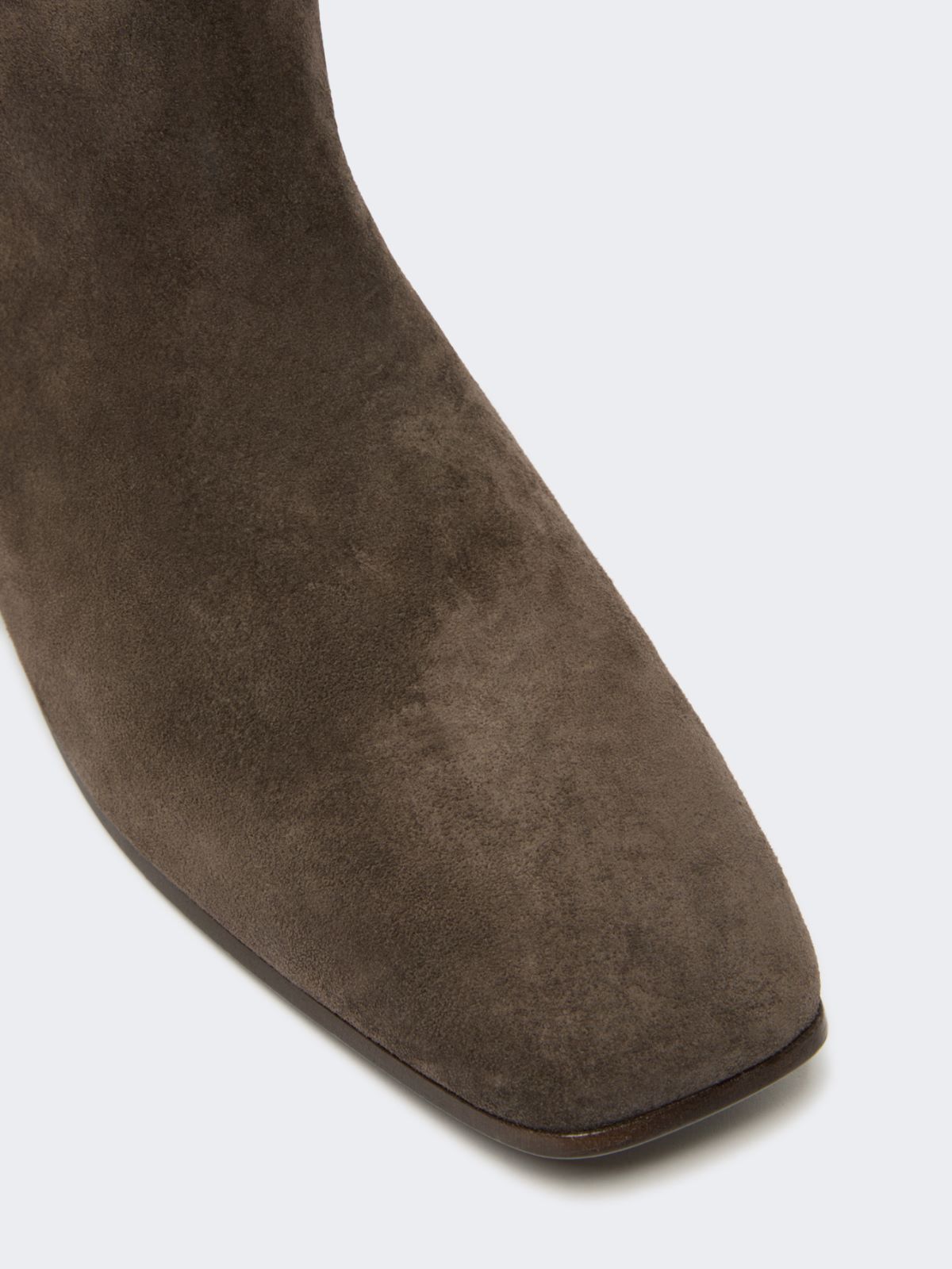 Studded split leather boots - DARK BROWN - Max Mara - 4