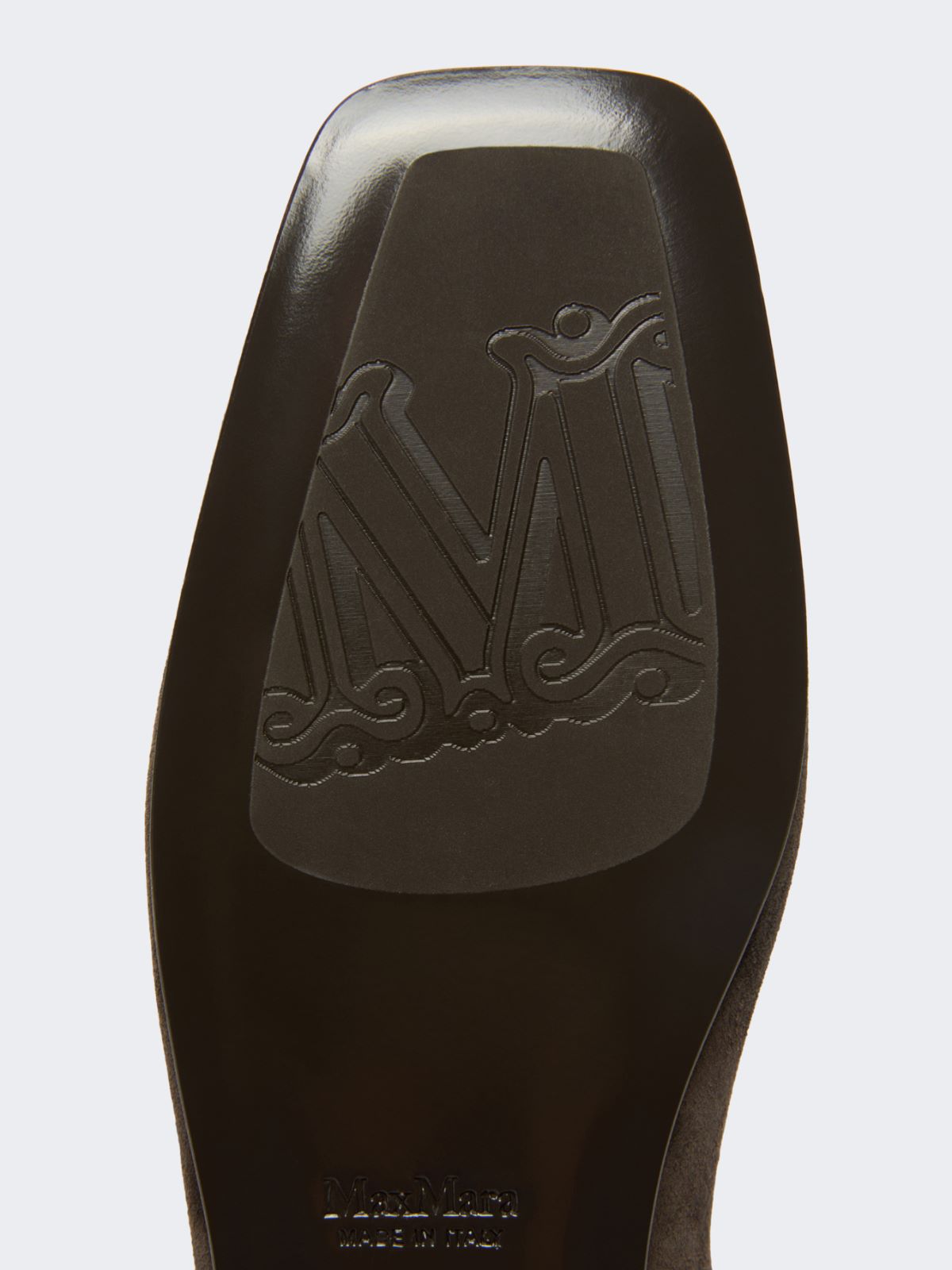 Studded split leather boots - DARK BROWN - Max Mara - 5